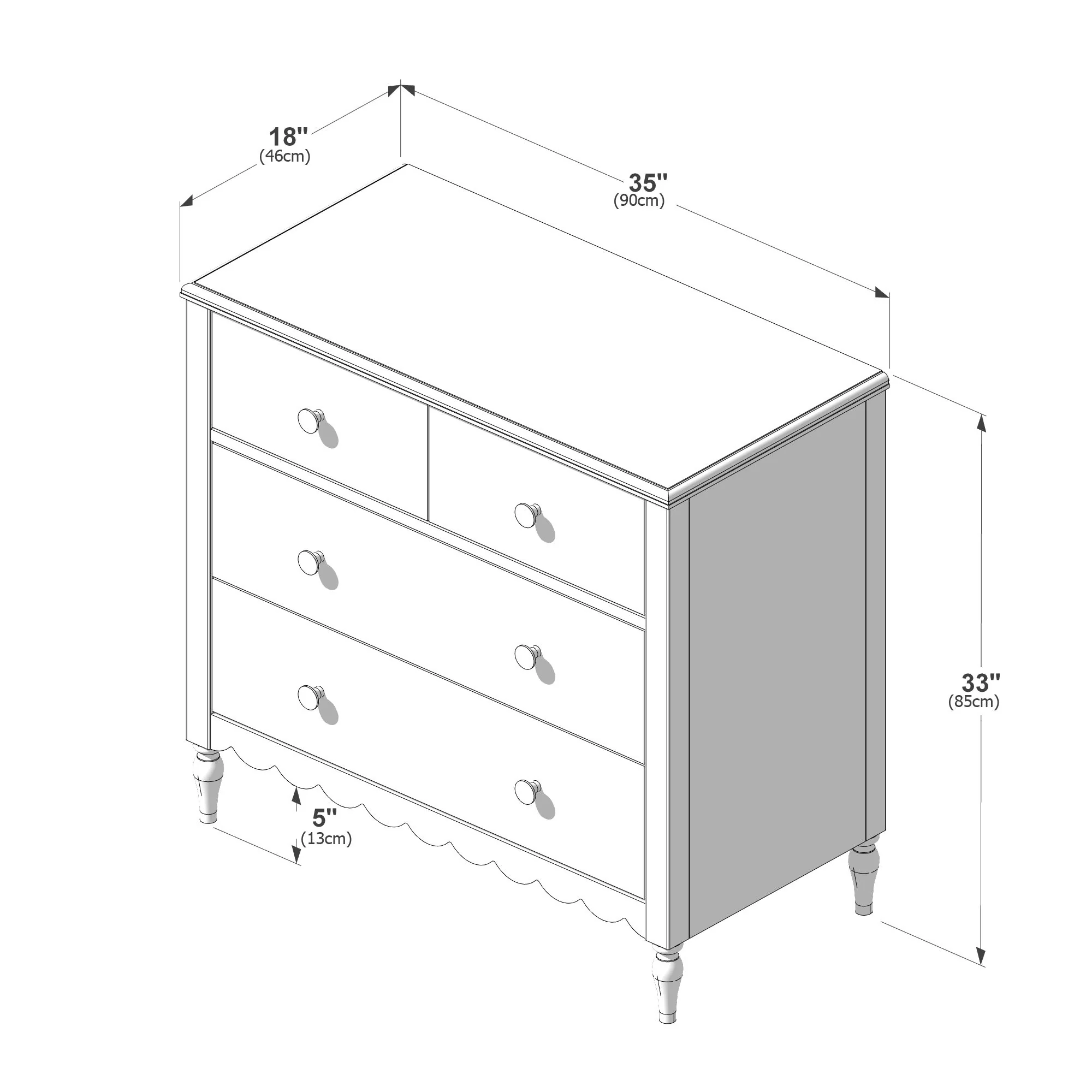 Charlotte 4-Drawer Dresser - Image 31
