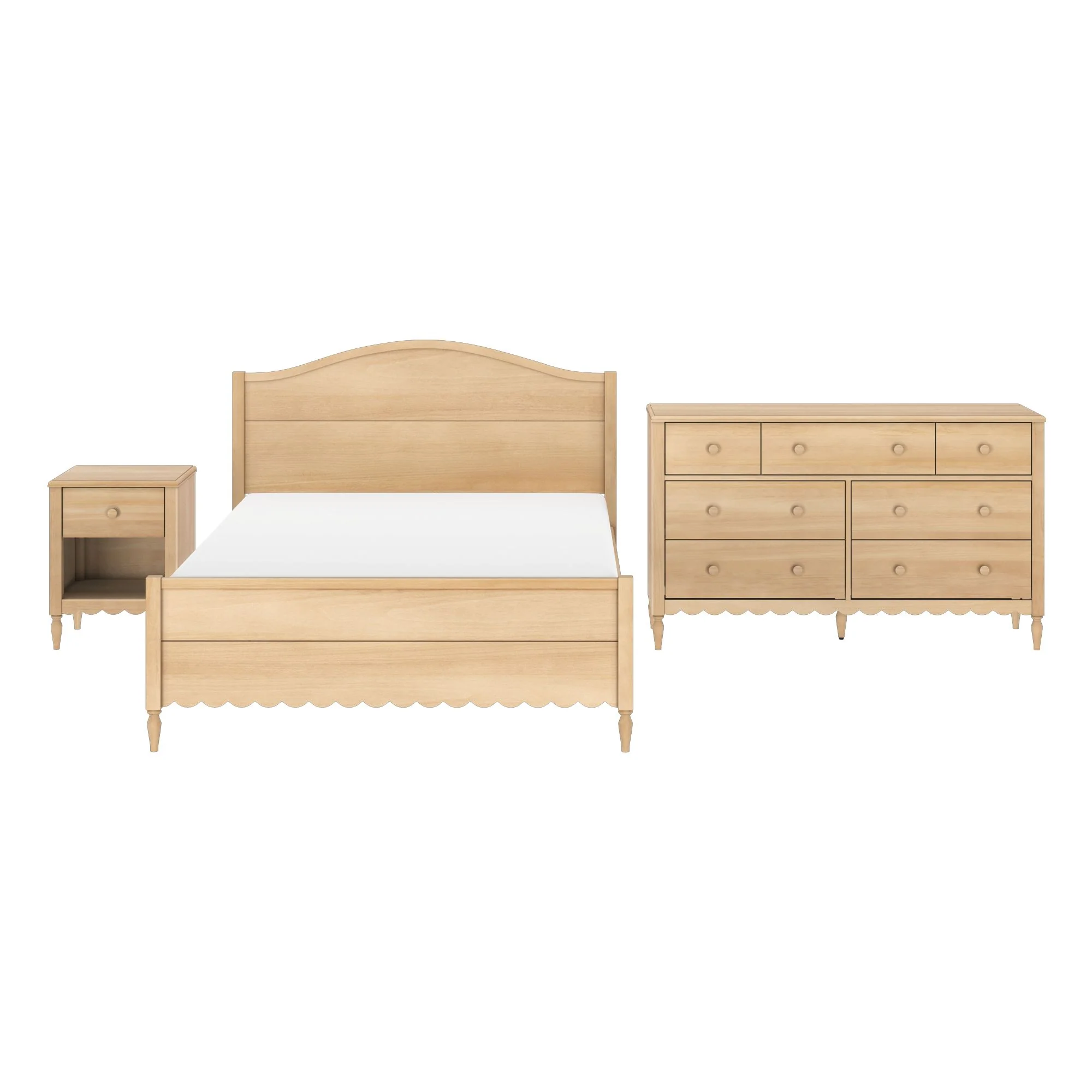 Charlotte Full Bed With Nightstand & 7-Drawer Dresser - Image 6