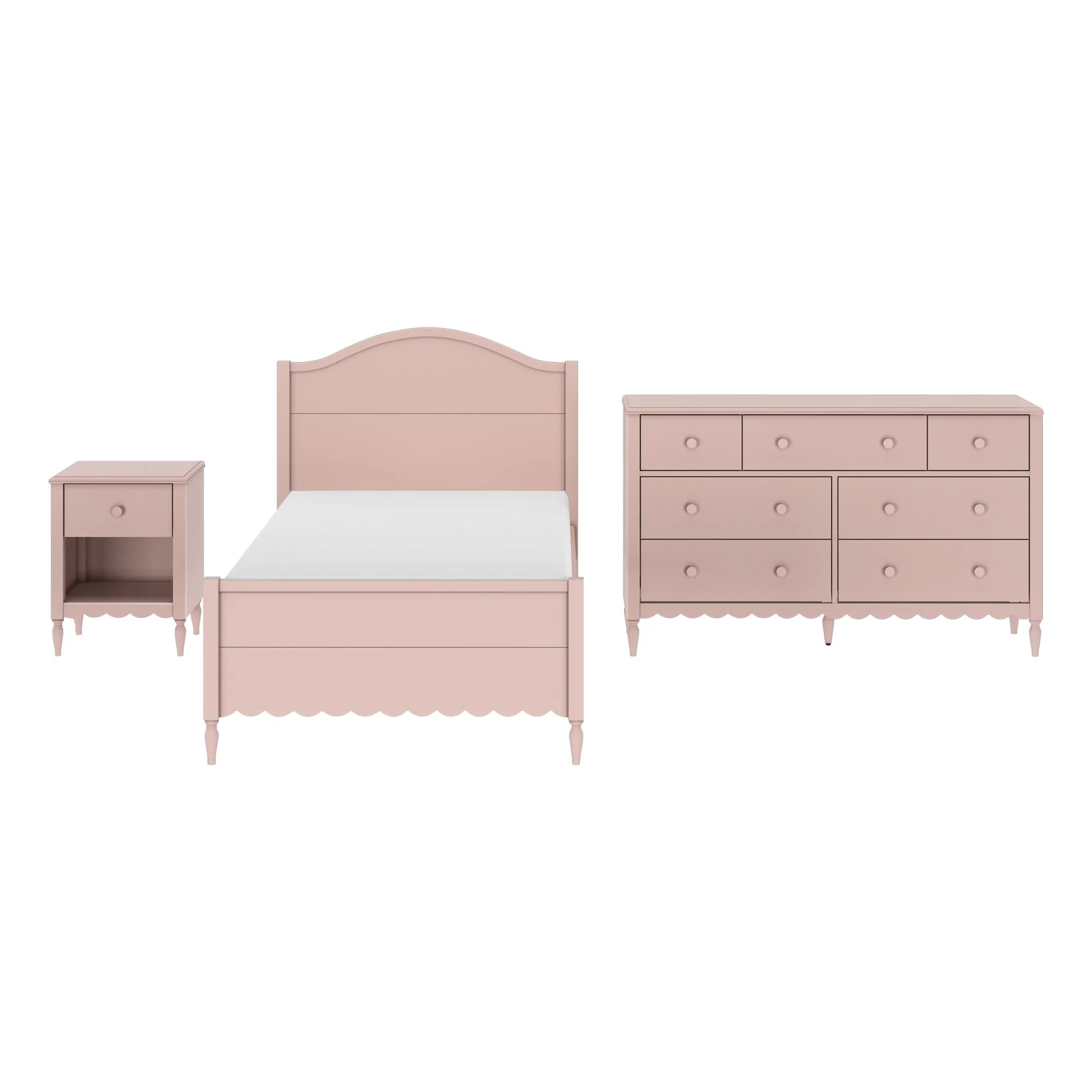 Charlotte Twin Bed With Nightstand & 7-Drawer Dresser - Image 7