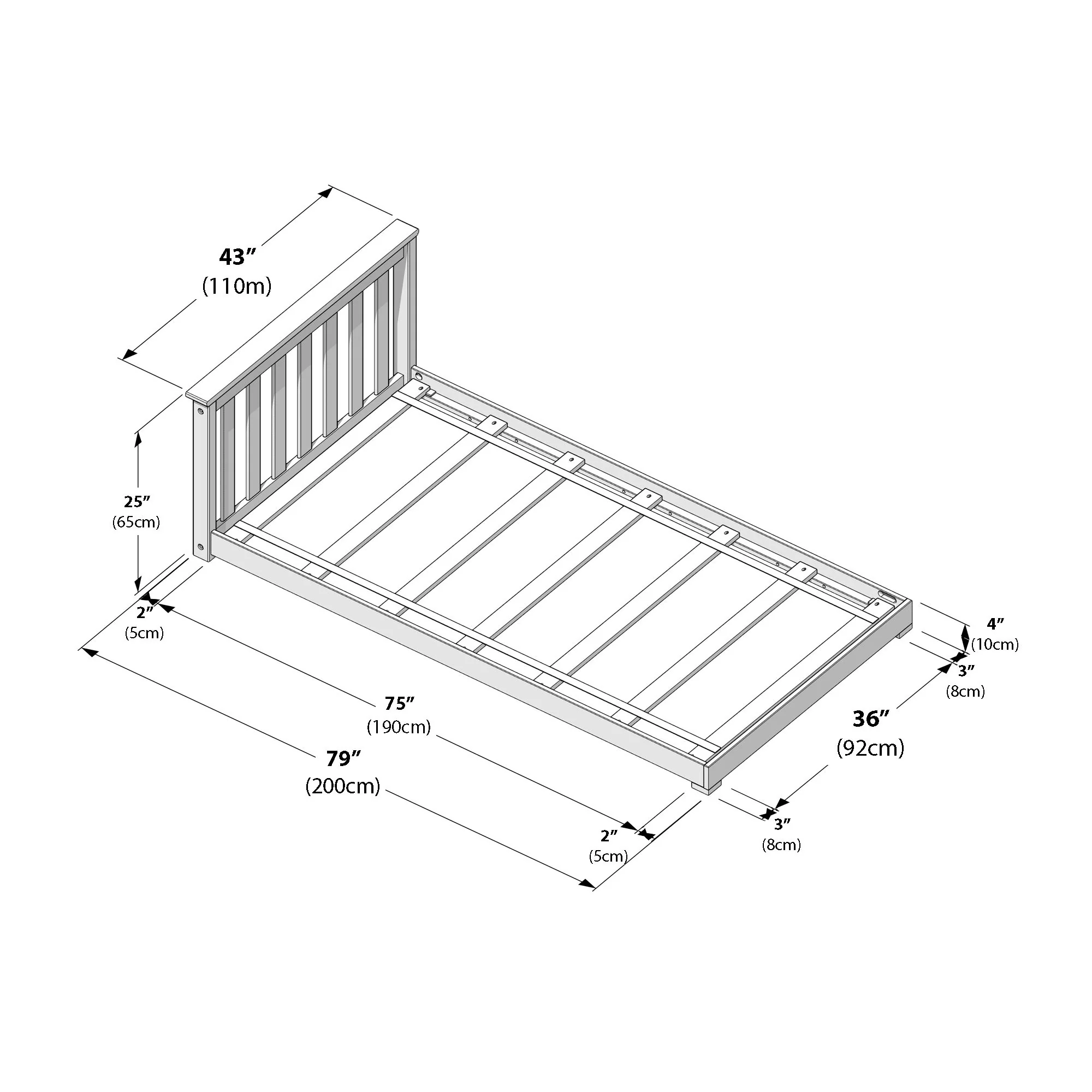 Classic Twin Floor Bed - Image 37