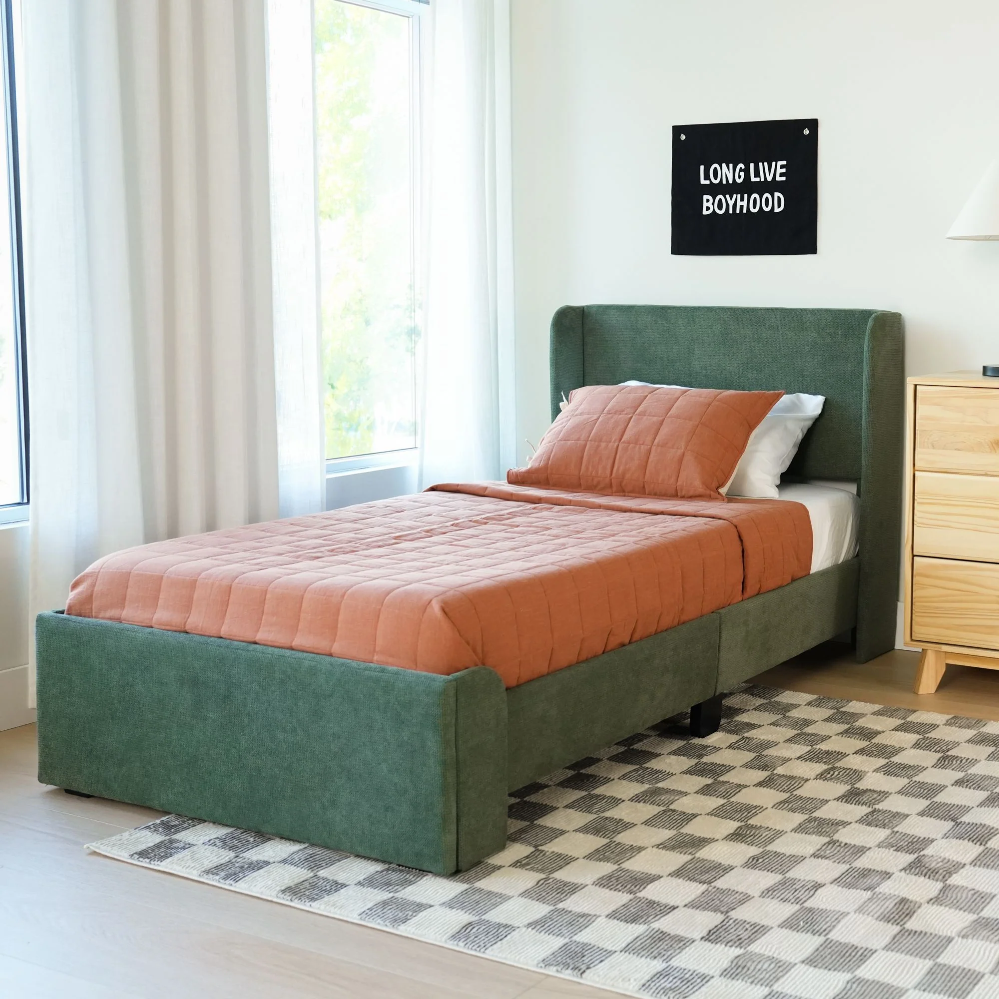 Nicholas Upholstered Twin Bed - Image 3