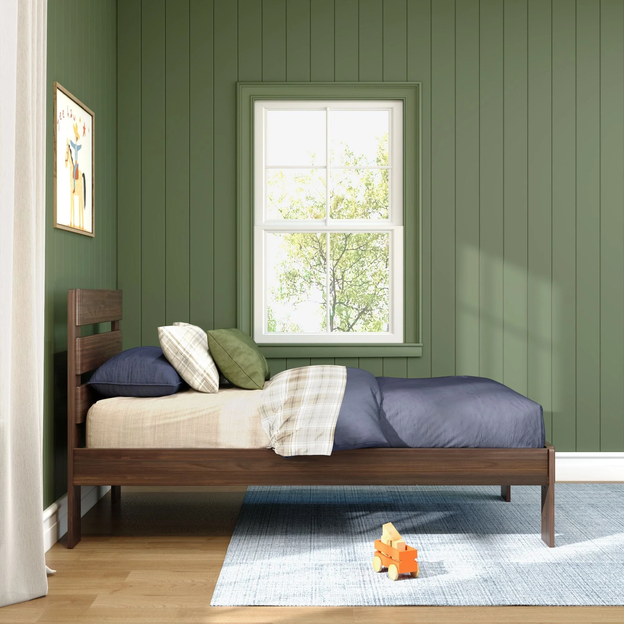Modern Farmhouse Twin Plank Bed - Image 23