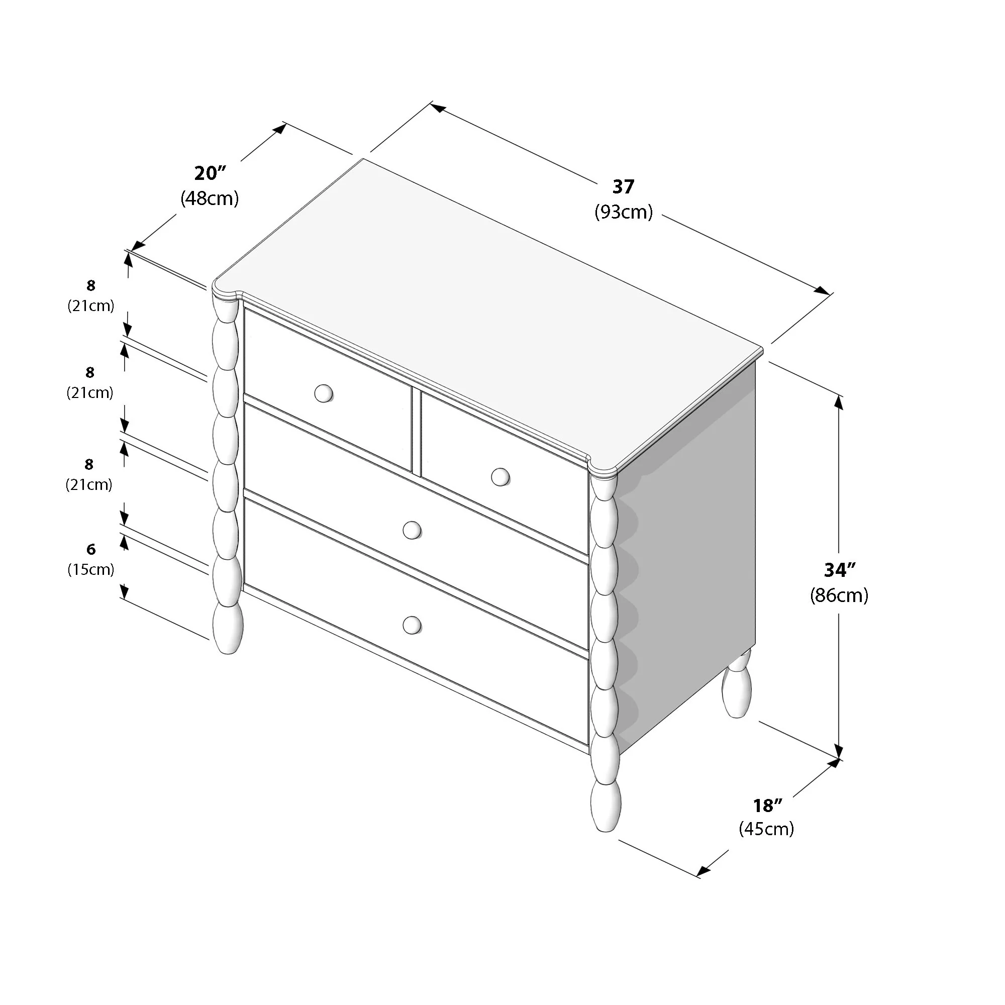 Jenny Twin Beds With 4-Drawer Dresser - Image 19