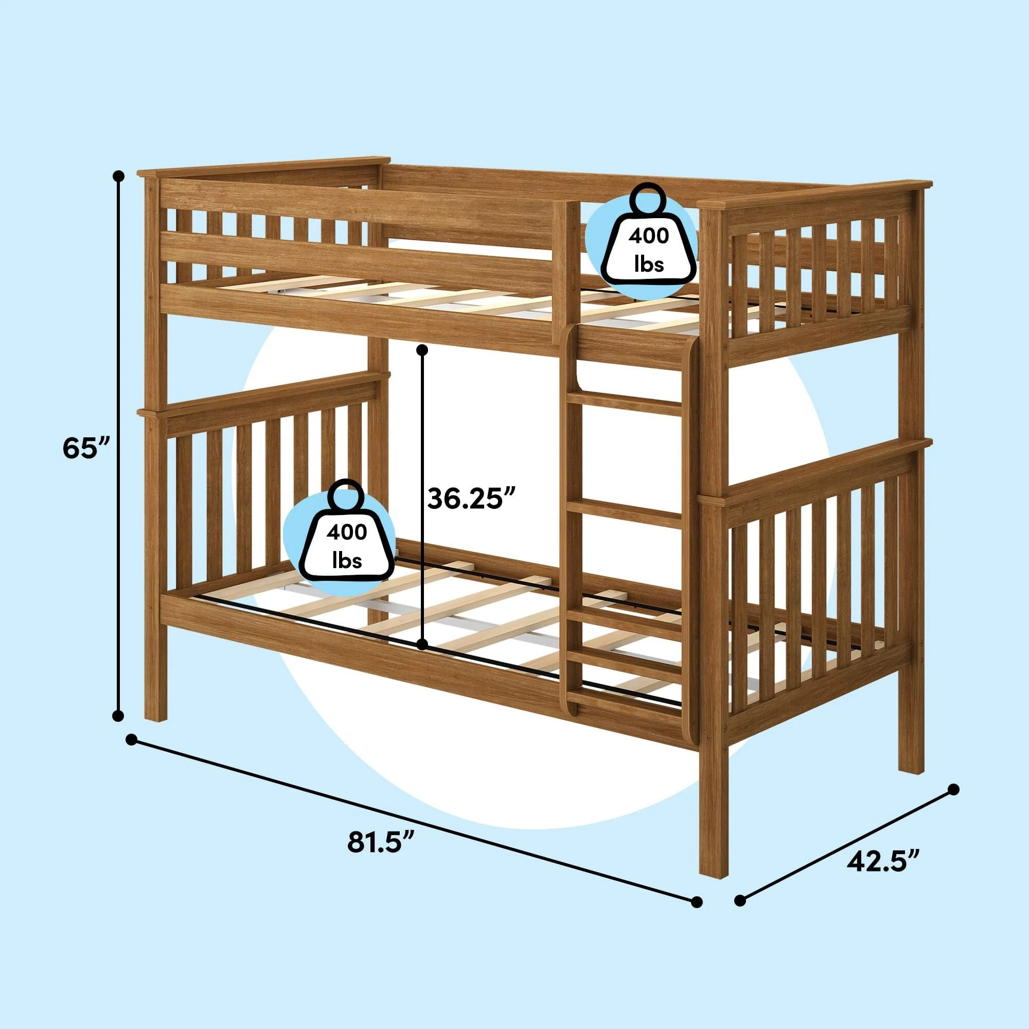 Twin Over Twin Bunk Bed - Image 40