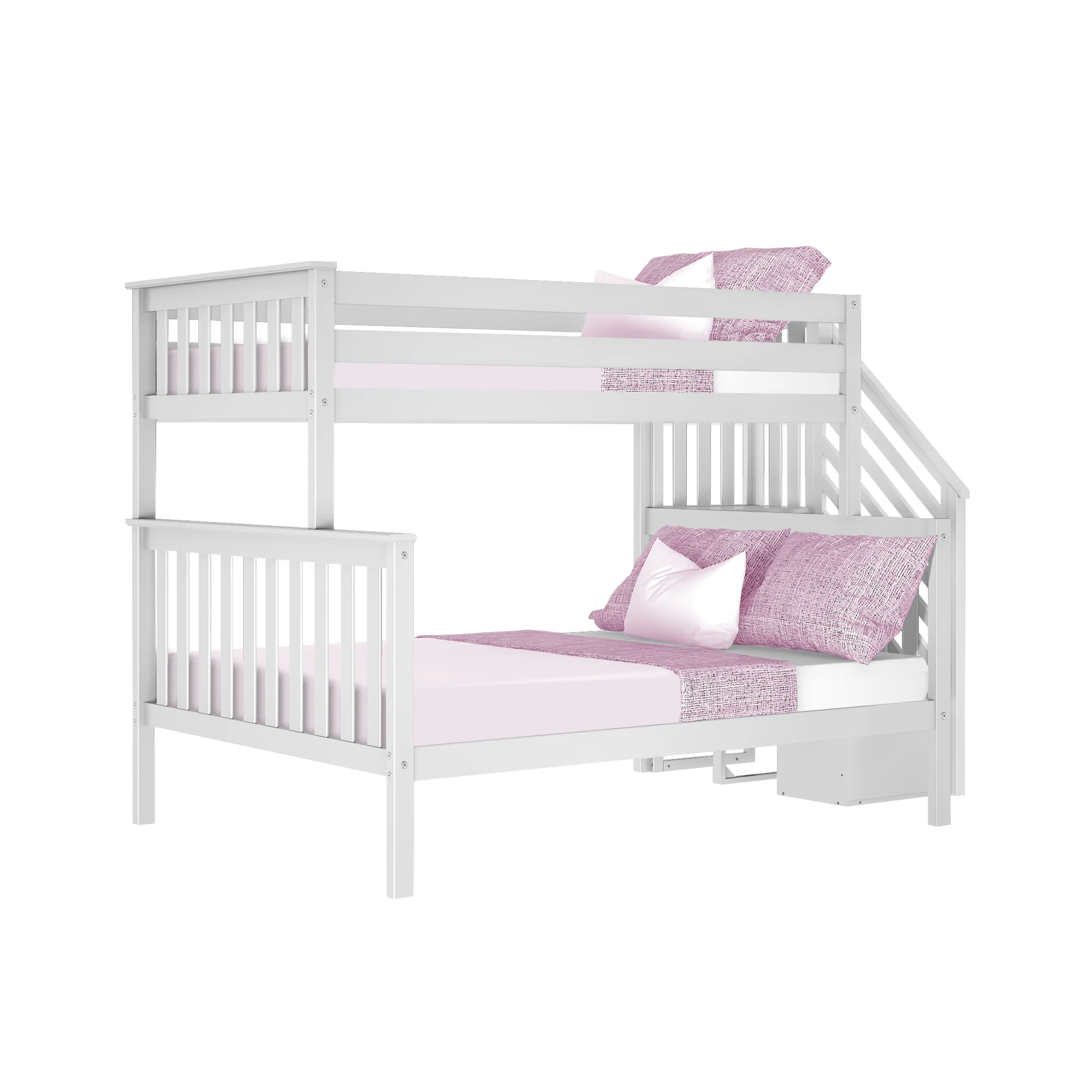 Twin Over Full Bunk Bed With Stairs - Image 11