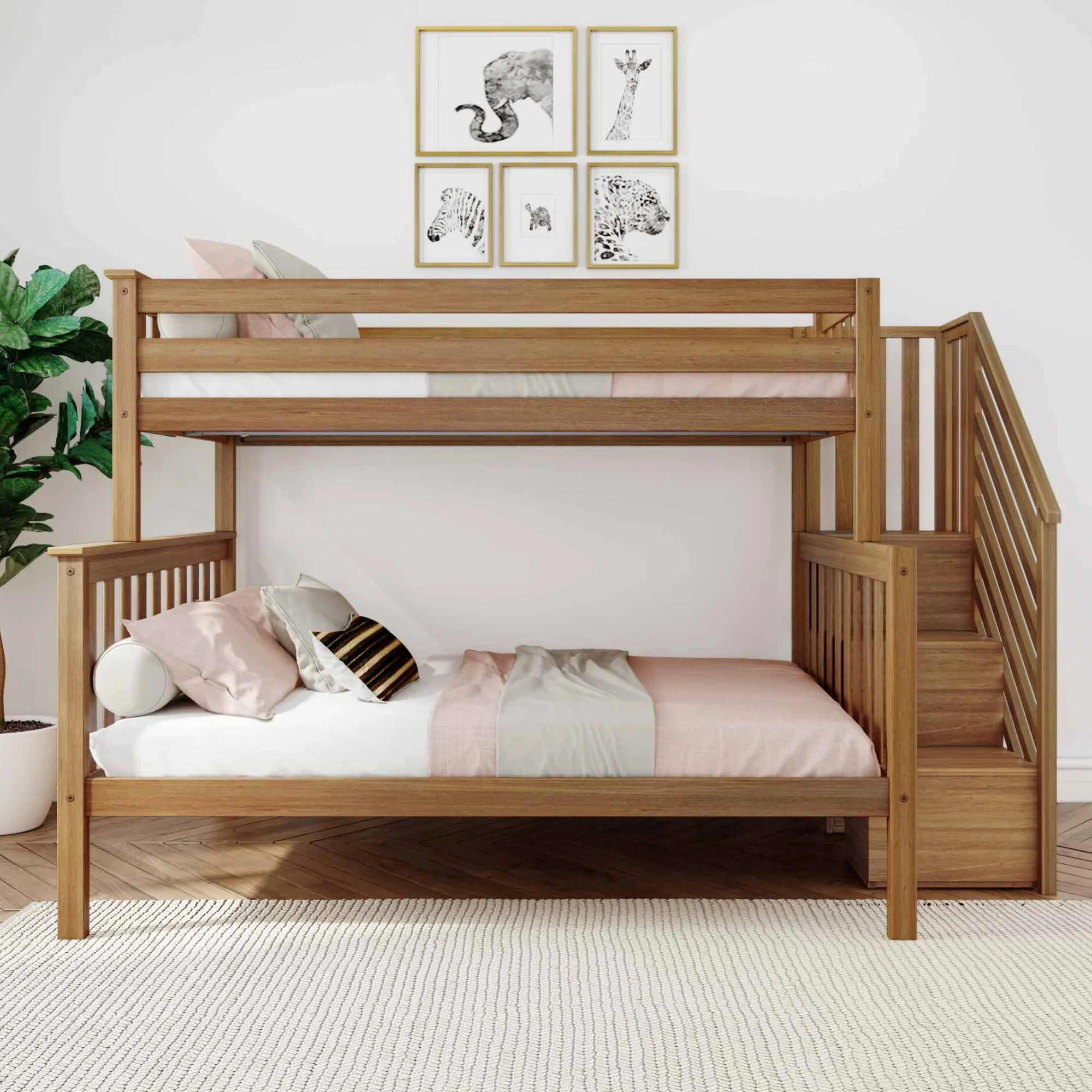 Twin Over Full Bunk Bed With Stairs - Image 8