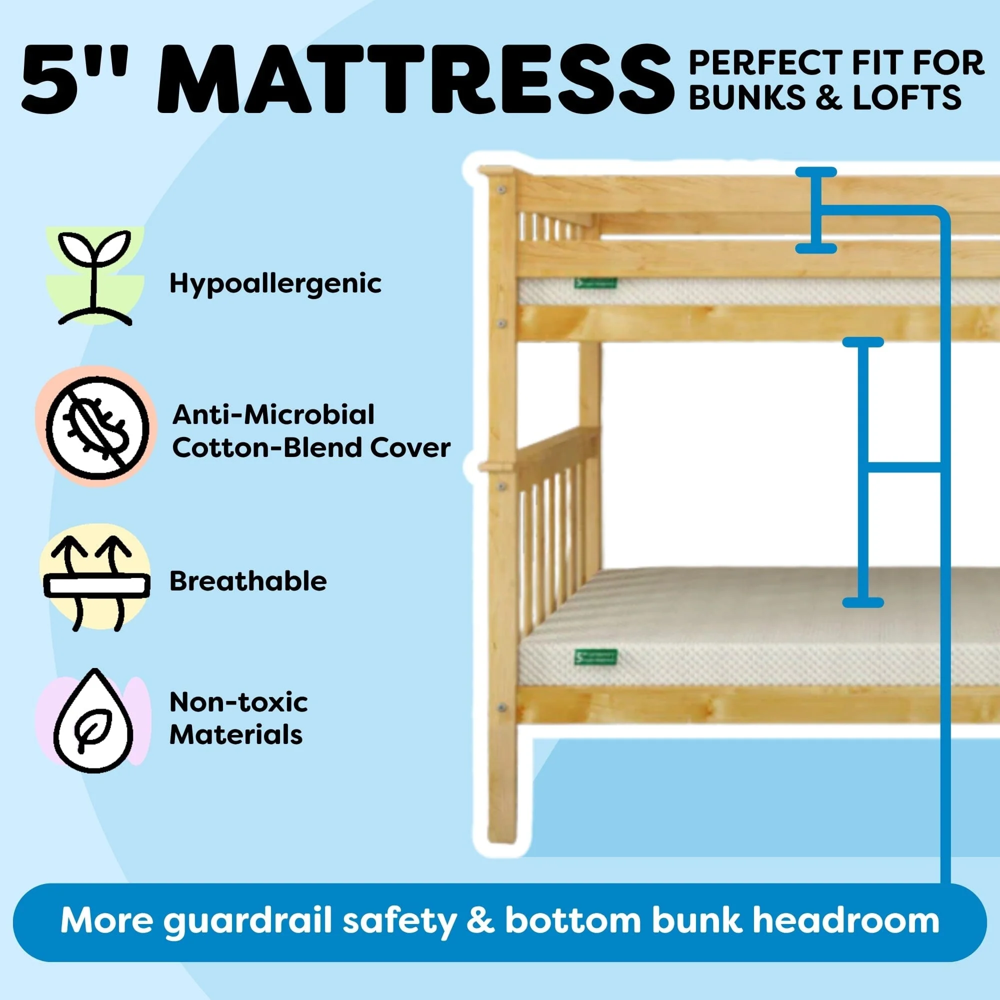 Twin Over Twin Low Bunk Bed - Image 47
