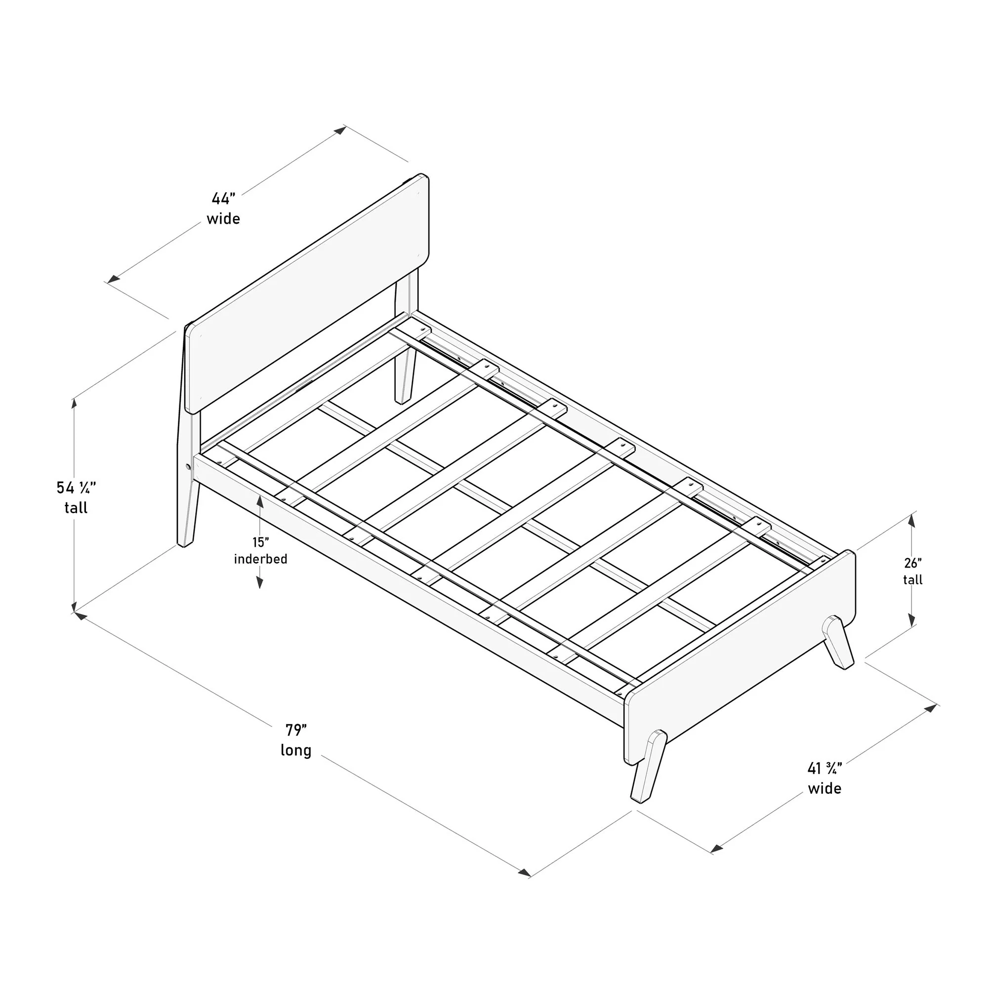 Mid-Century Modern Twin Bed - Image 37
