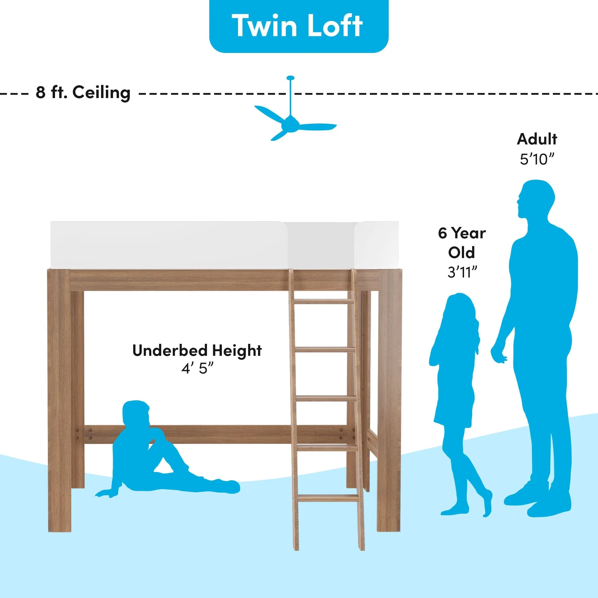 Mid-Century Modern Twin Loft Bed - Image 41