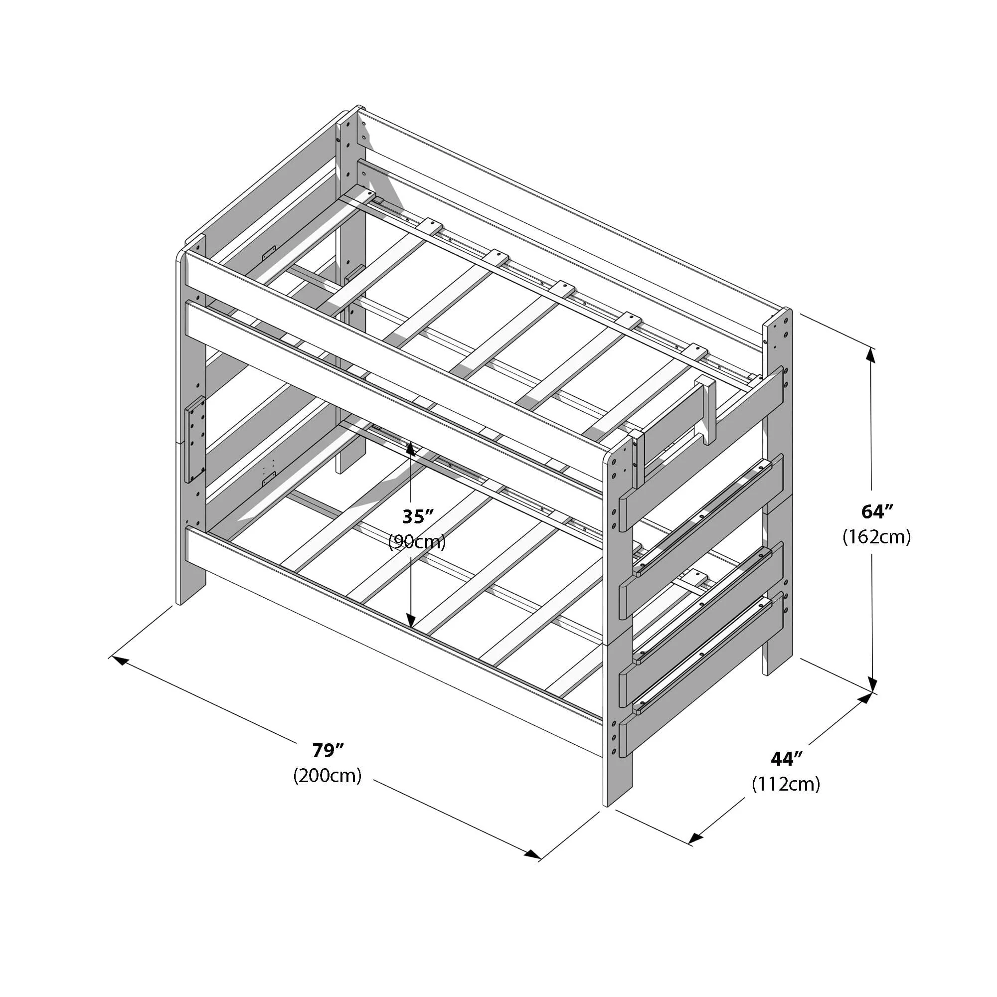 Modern Farmhouse Twin Over Twin Bunk Bed - Image 33