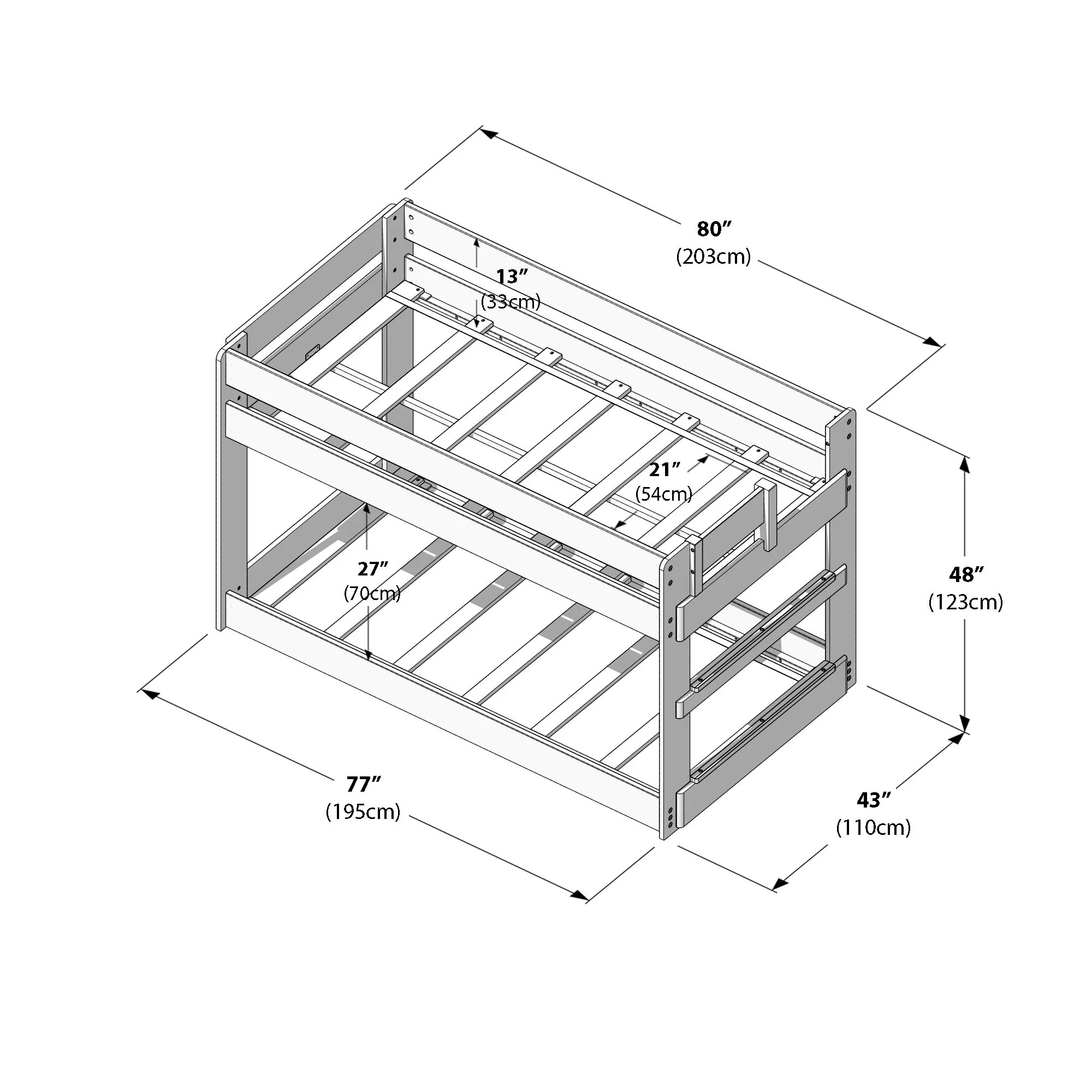 Modern Farmhouse Twin Over Twin Low Bunk Bed - Image 24