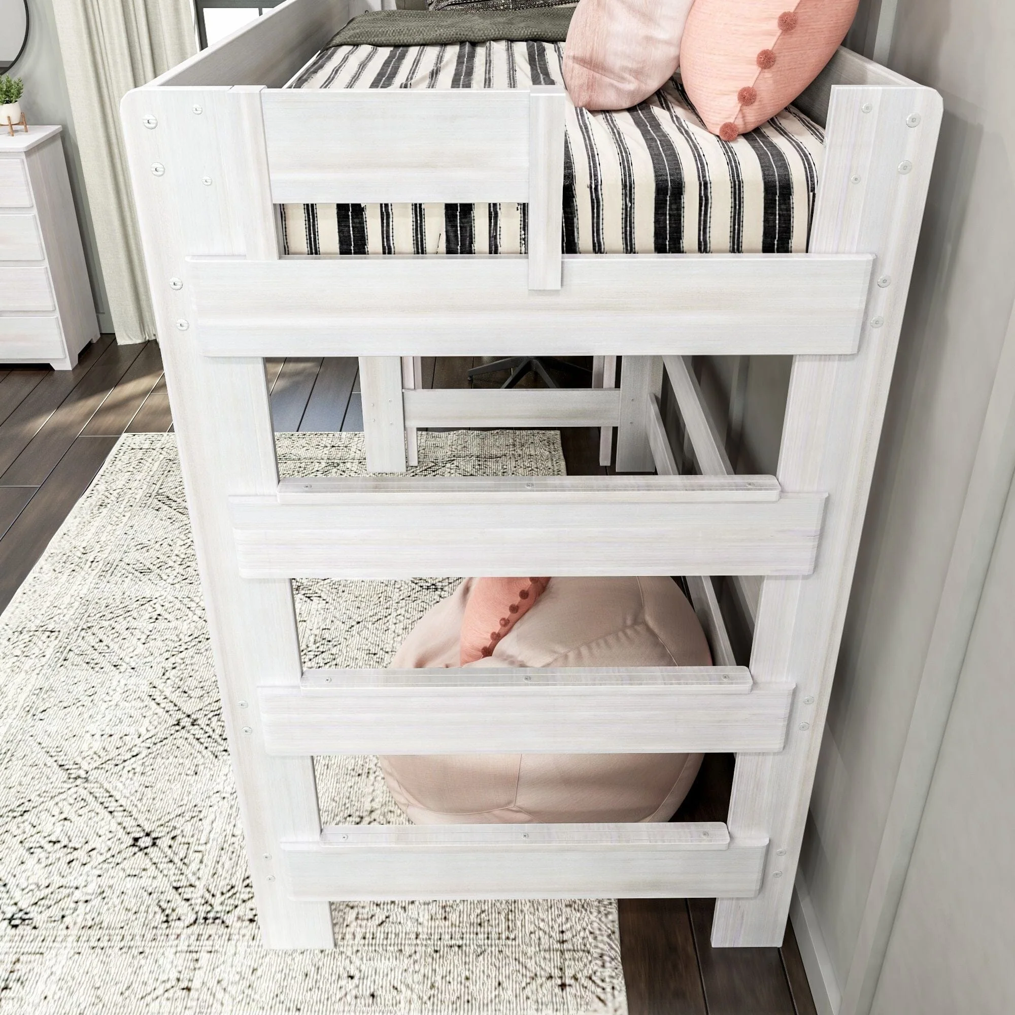 Modern Farmhouse Twin Loft Bed With Desk - Image 11