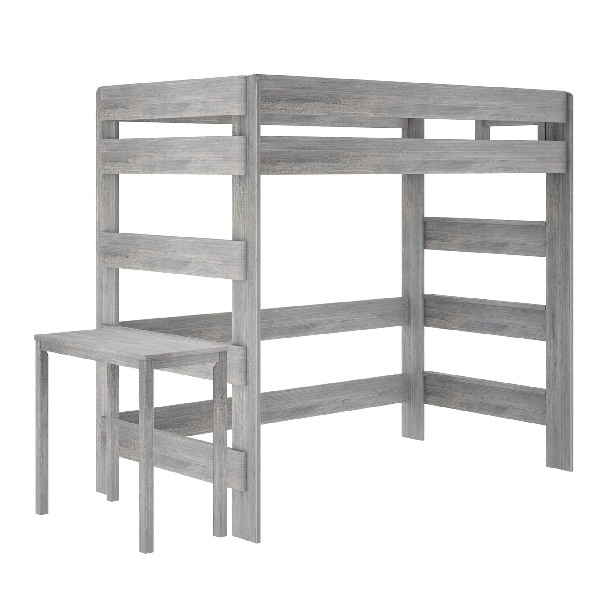 Modern Farmhouse Twin Loft Bed With Desk - Image 8