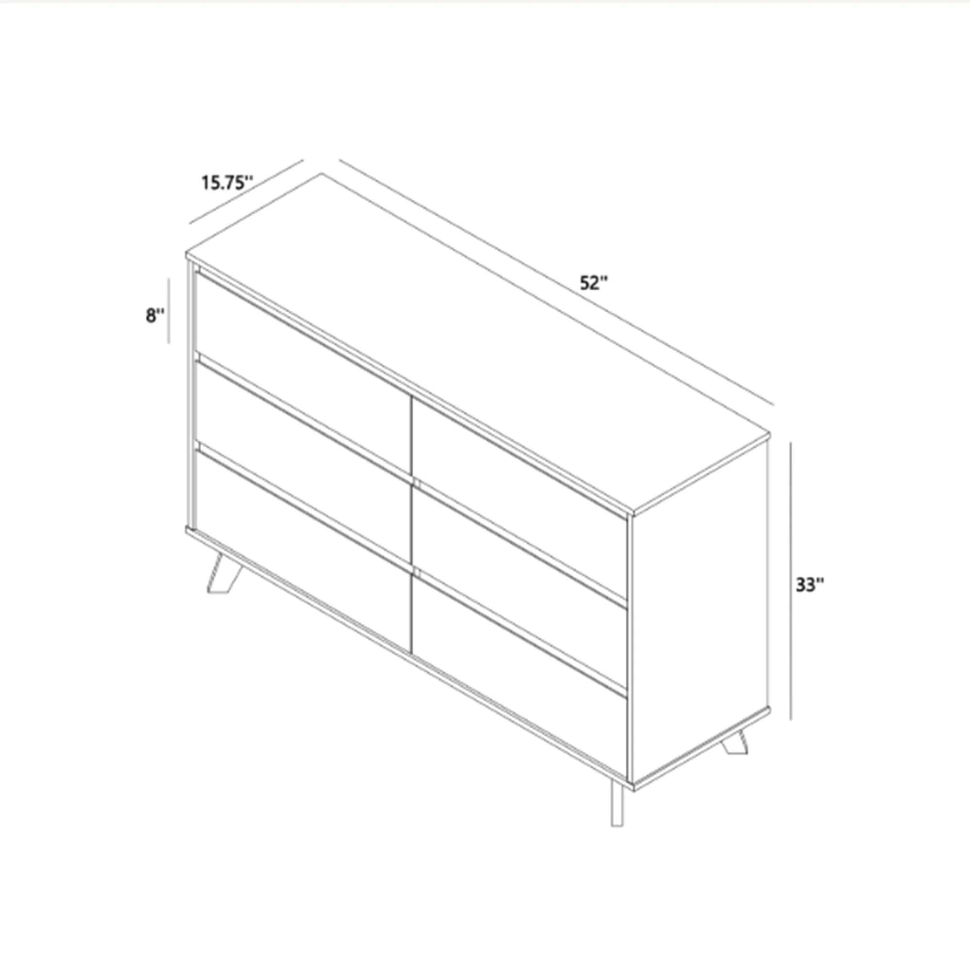Scandinavian 6-Drawer Dresser - Image 47