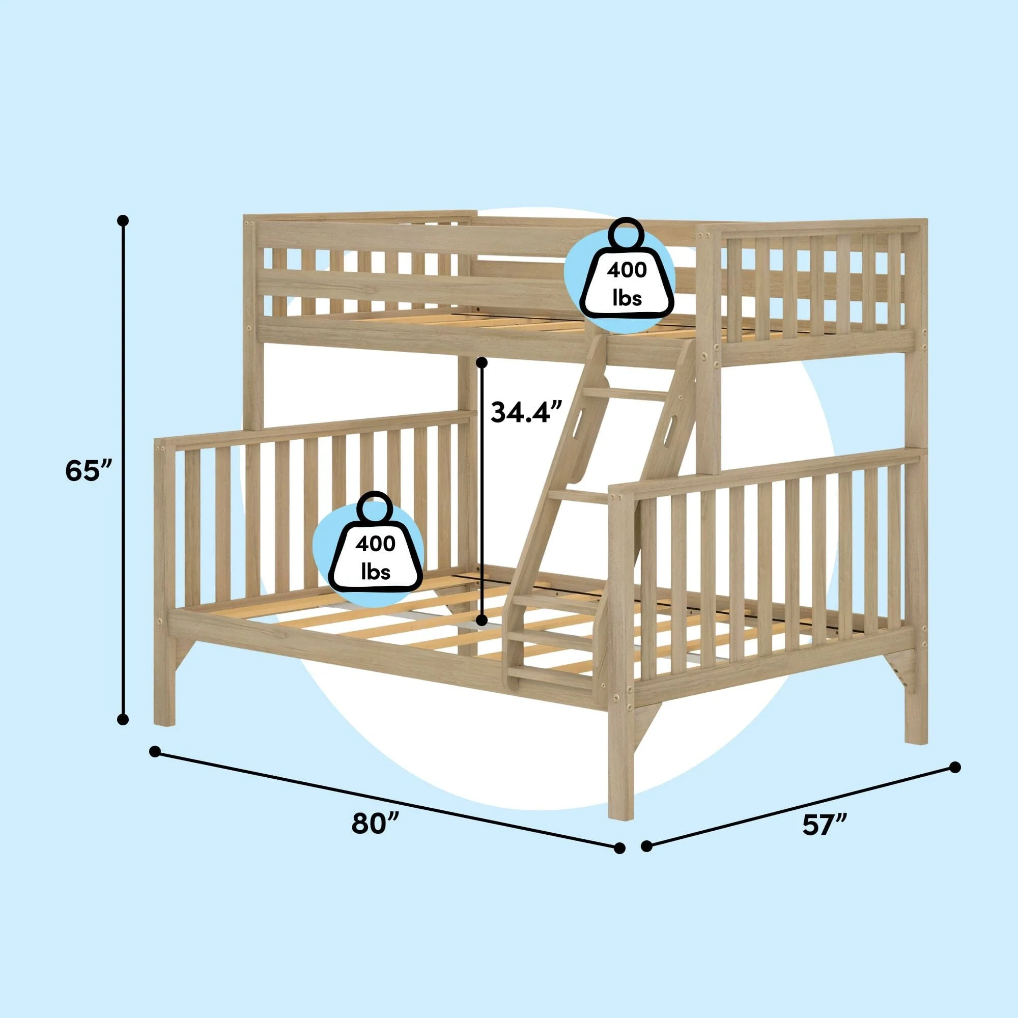 Scandinavian Twin Over Full Bunk Bed - Image 31