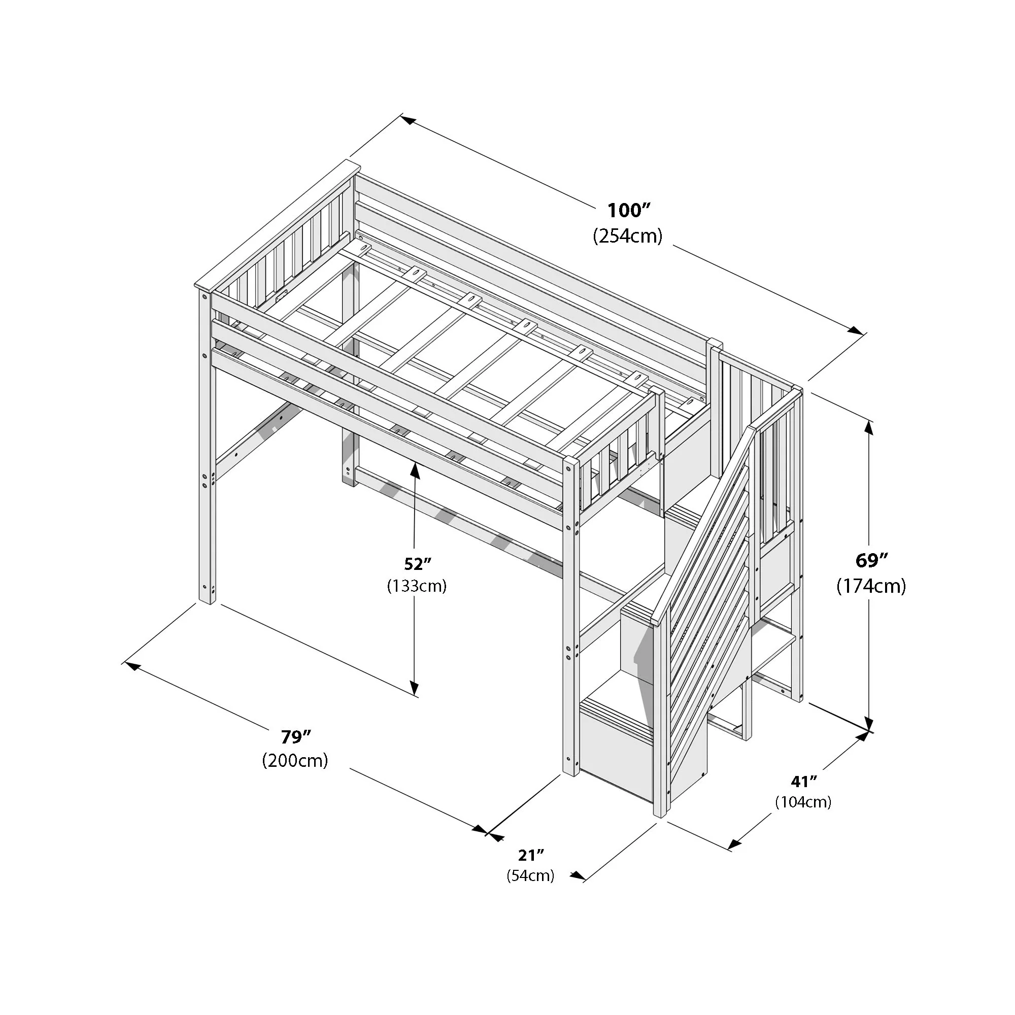 Twin Loft Bed With Stairs - Image 35