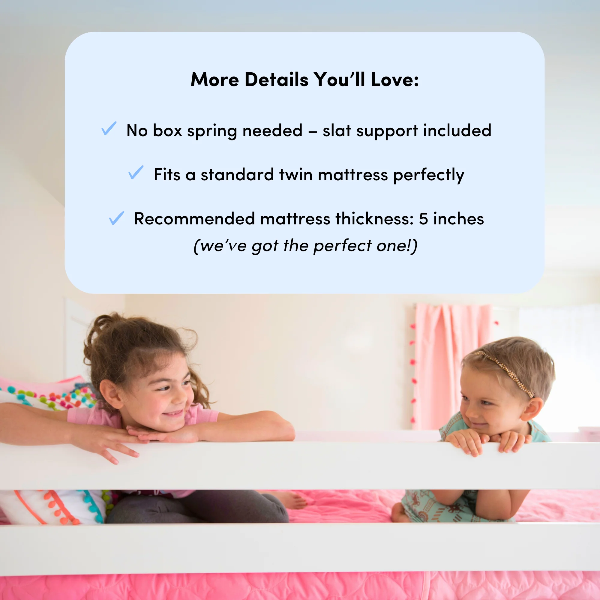 Twin Over Twin Low Bunk Bed With Stairs - Image 48