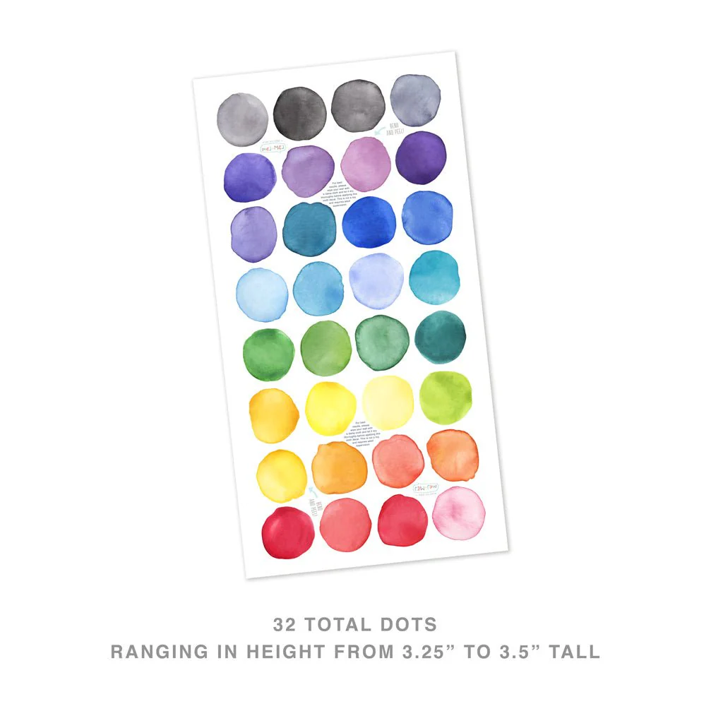 Mej Mej Watercolor Dots Rainbow Peel and Stick Wall Decals, Small - Image 5